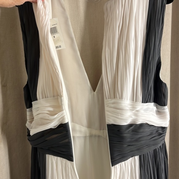 J. MENDEL Cocktail dress in anthracite/ivory silk. - Picture 8 of 16